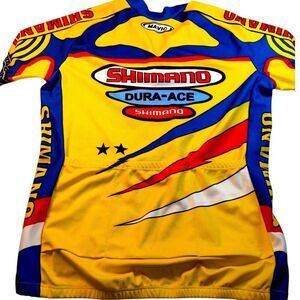 Shimano Youth Boys Yellow Multi-Color Athletic Shirt - XL WOW!!